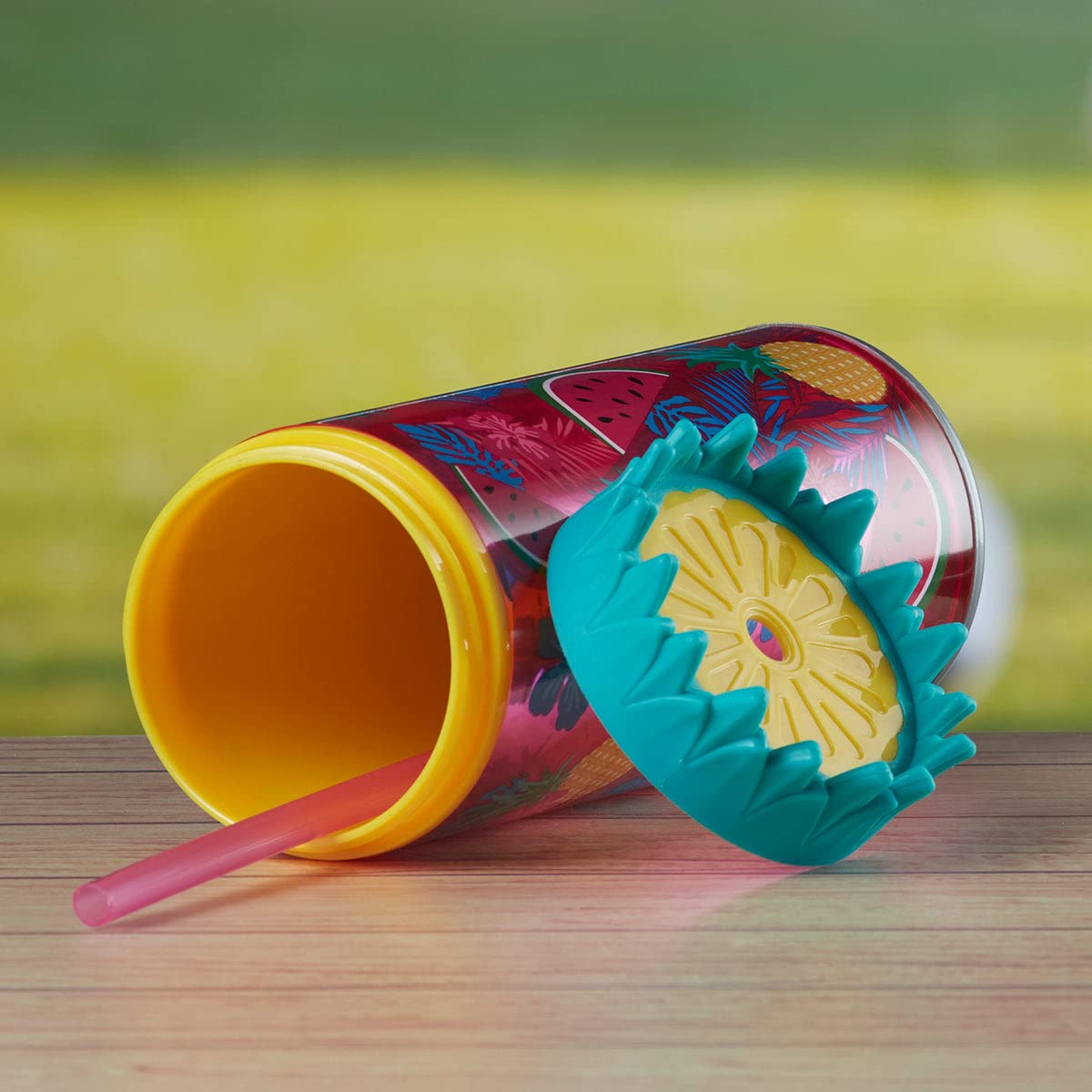 SASASA Frosted Acrylic Sipper Cup with Straw and Lid - Ideal Tumbler for Water, Juice, Milk, and Other Beverages - 468ml (KT-007-B) 3
