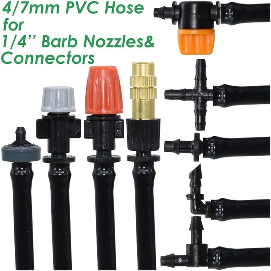 1/4'' Garden Watering Hose 4/7mm PVC Micro Drip Irrigation Pipe Tubing, for Sprinkler Lawn Pot Plant Greenhouse (Color : SPL11-065-40M)