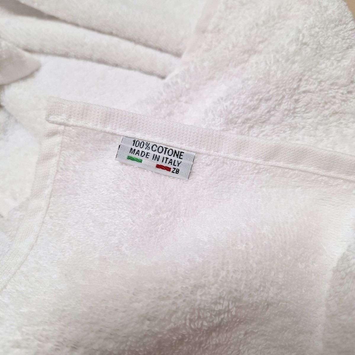 RICAMI FIORENTINI BALDI Set 5 Asciugamani con Ricamo Ancore, Spugna di Cotone 100% 550 gr. 5 Pezzi: 2 Viso+ 2 Bidet+ 1 Telo Doccia. Prodotto Artigianale Toscano (Bianco, 5 Pezzi)