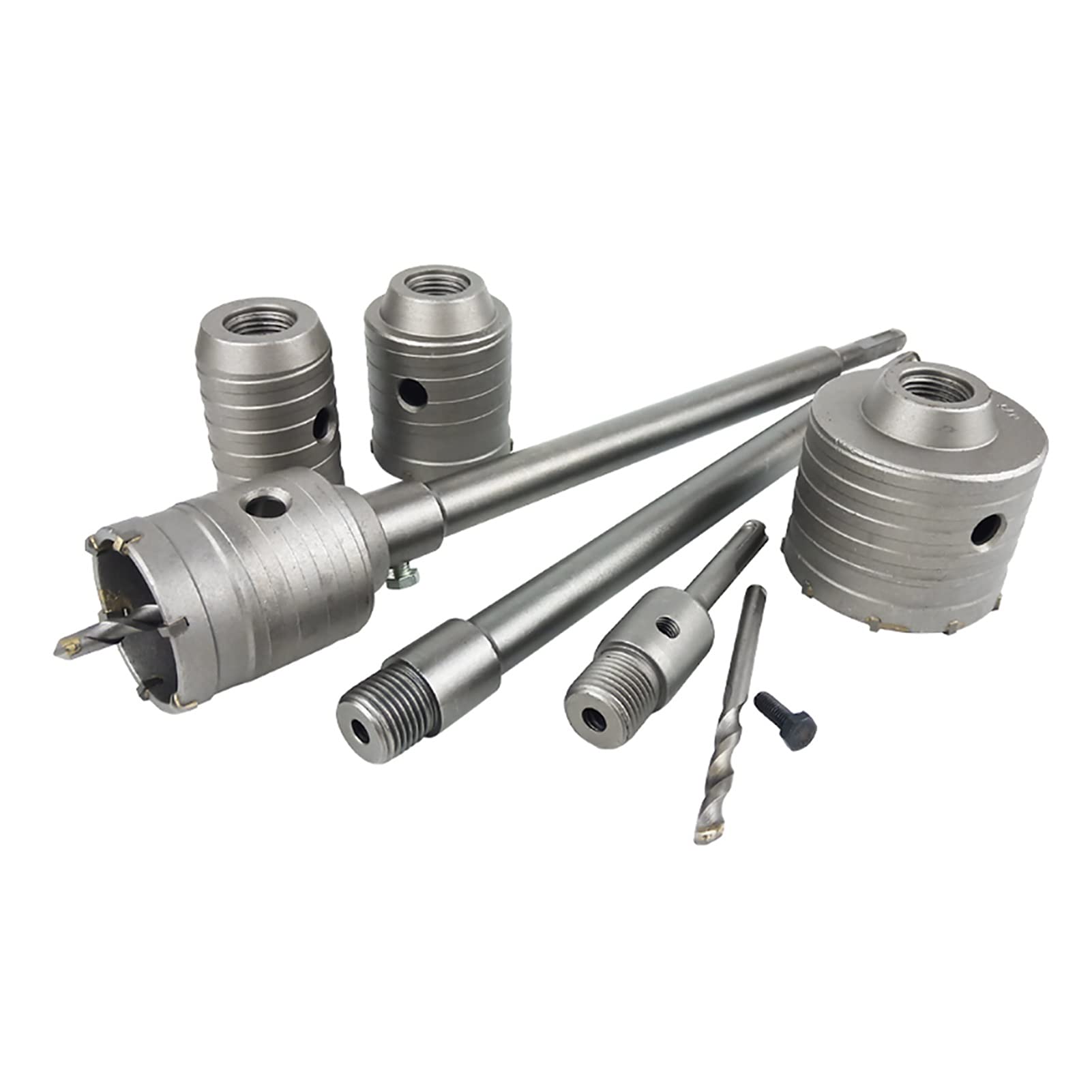 Brocas de Sierra de Corona con Vástago de 30-160 mm, Brocas para Pared de Piedra Y Cemento, Brocas Huecas Eléctricas para Pared de Piedra Y Cemento, Abridor de Agujeros para Aire Acondicionado, Vásta