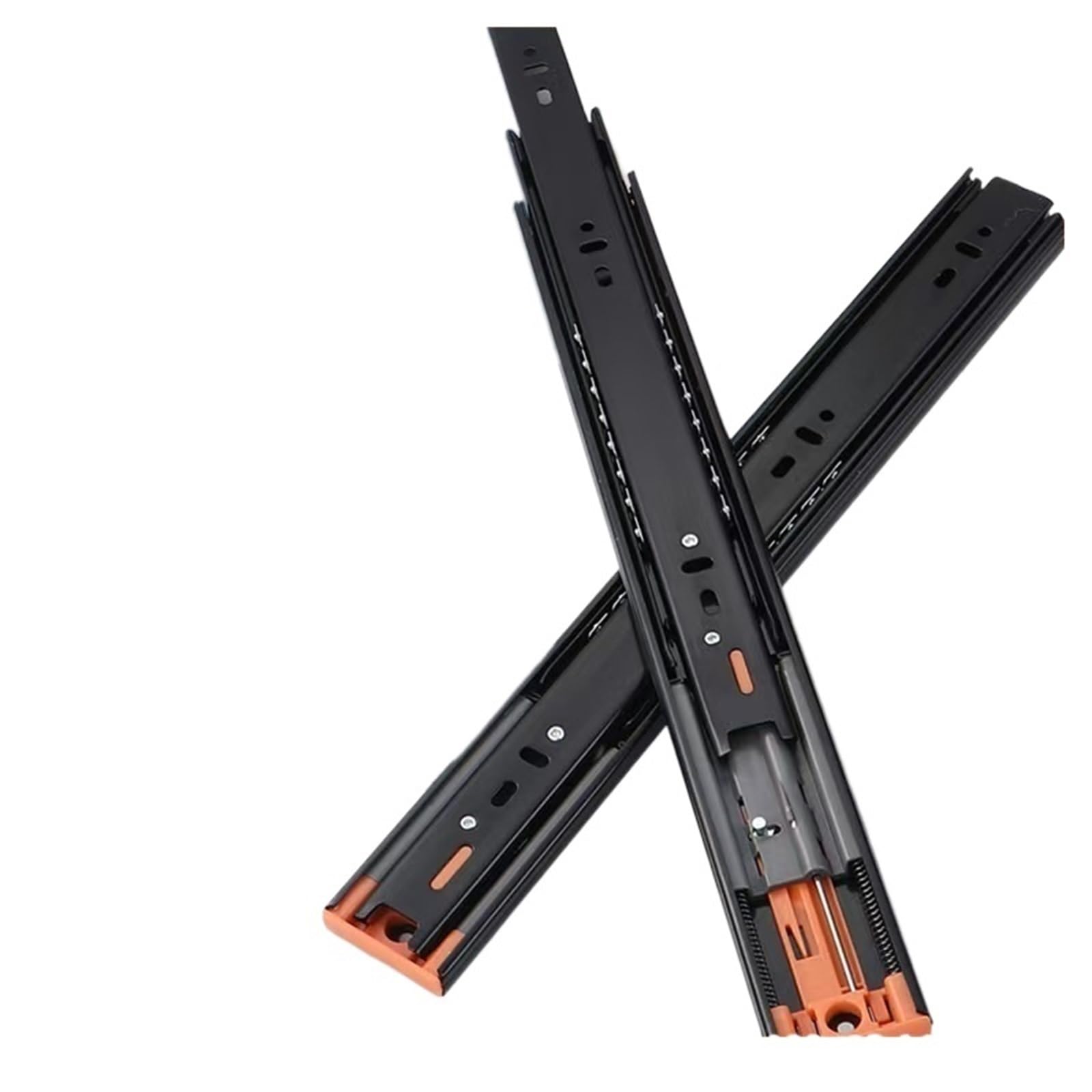 Oumifand 4512Kreboundstyle10inch=25Cm Steel Ball Slide Drawer Buffer Damping Hydraulic Three-Section Wardrobe Door Guide Rail 2Pcs(4512Kreboundstyle10inch=25Cm)