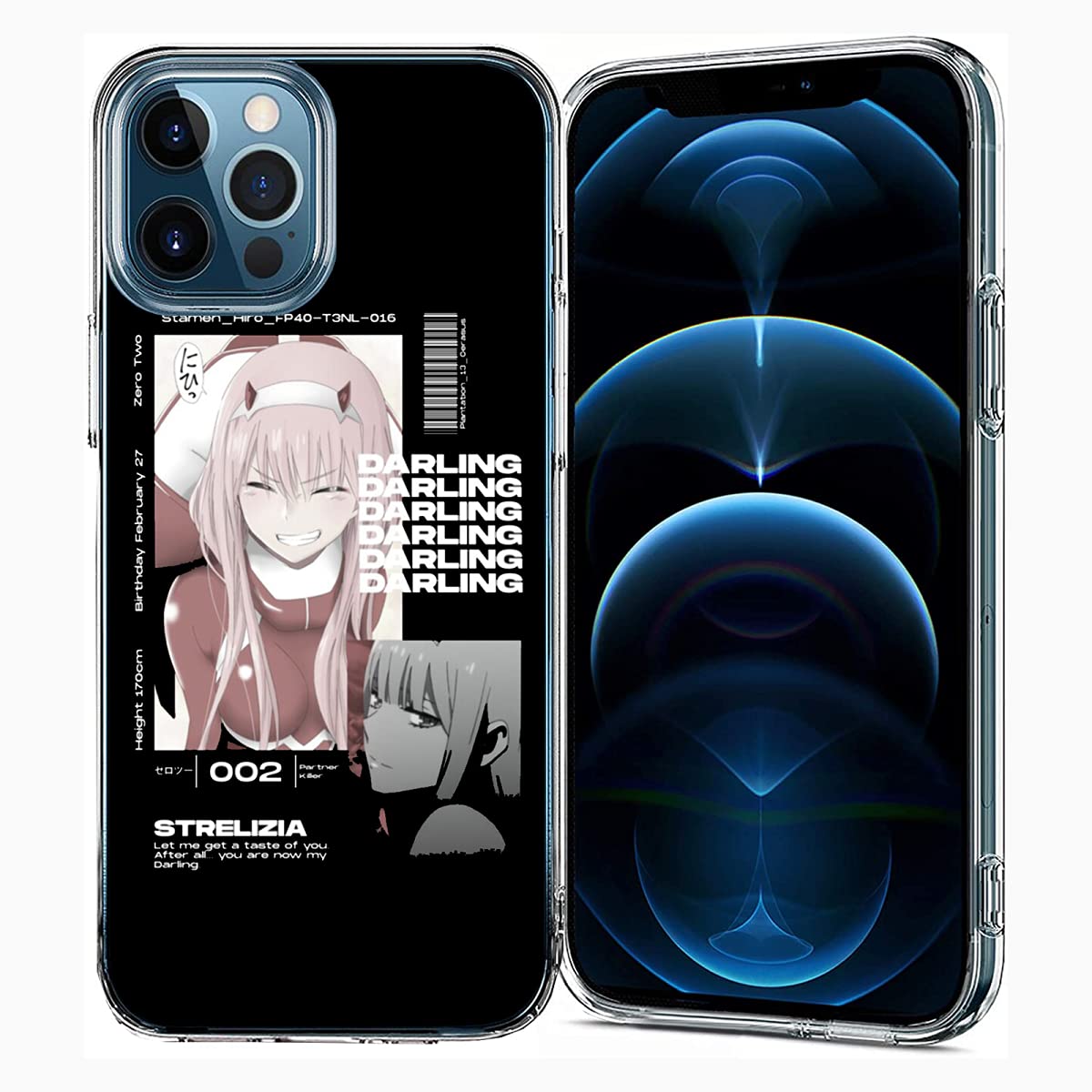 YyHaiR Phone Case Compatible with iPhone 14 Pro Max Zero Aesthetic Two Design Perfect Darling Pattern Soft Silicone Shockproof Protective Phone Cover