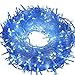 Christmas String Lights, FULLBELL 33ft 100 LEDs with Controller Fairy Twinkle Lights Decoration for Chirstmas Tree,Garden,Multi Stings Connectable(Transparent Wire)(Blue)