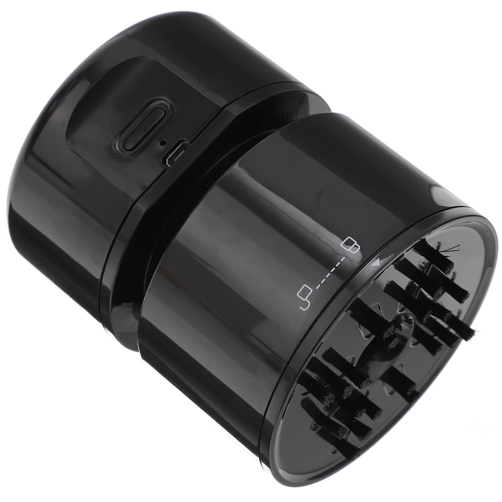 Outanaya Mini Aspiradora Portátil de Escritorio USB Negra, Limpiador de Polvo Rápido y Fácil de Limpiar, Diseño Compacto de Plástico para Hogar y Asiento de Coche