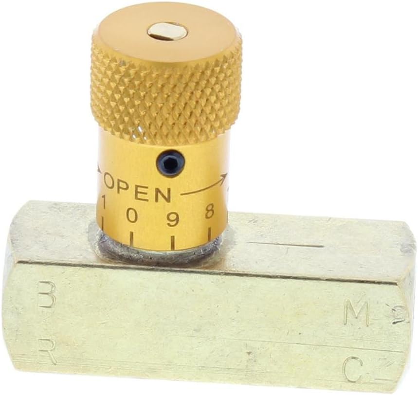 Speedway Motors Compact Adjustable Brake Proportioning Valve, 2 Port Brake Bias Control Valve with 1/8 NPT Ports, 2000 PSI Rated, Rear Brake Line Install, Micro Sprint Midget