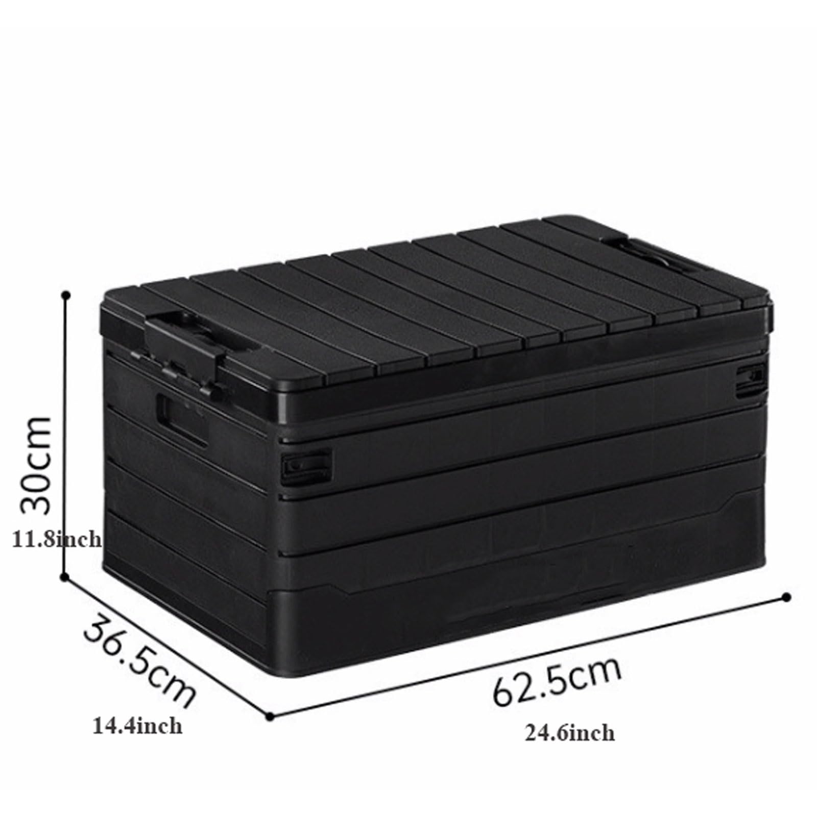 Camping-Aufbewahrungsbox Zusammenklappbarer Aufbewahrungsbehälter mit Deckel, 60 l, Aufbewahrungsbox, Behälter, faltbar, Auto-Organizer, Outdoor, Camping, Picknick, Transportbox, Spielzeug, Kleidung,