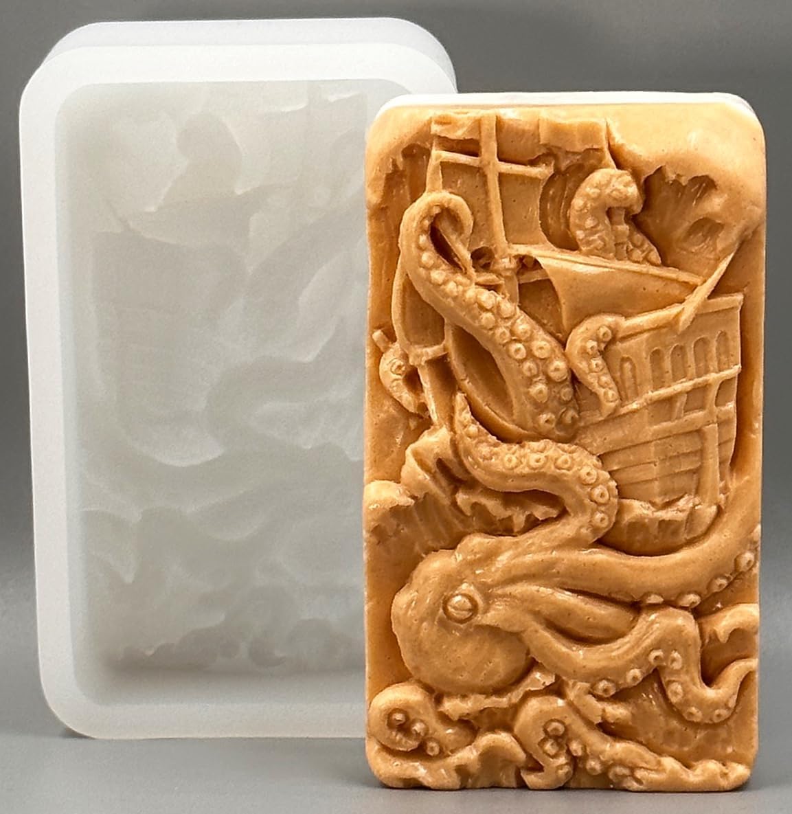 Kraken Silicone Mold for SOAP Making Resin Candle Wax Plaster Cake Chocolate Octopus