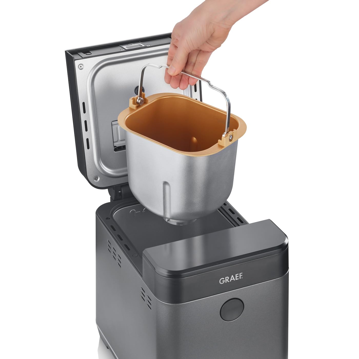GRAEF Machine à pain BA806, machine à pain avec 36 programmes, 500g ou 750g de pain, fonction maintien au chaud 60 min, temps de levée réglable, 3 niveaux de brunissage