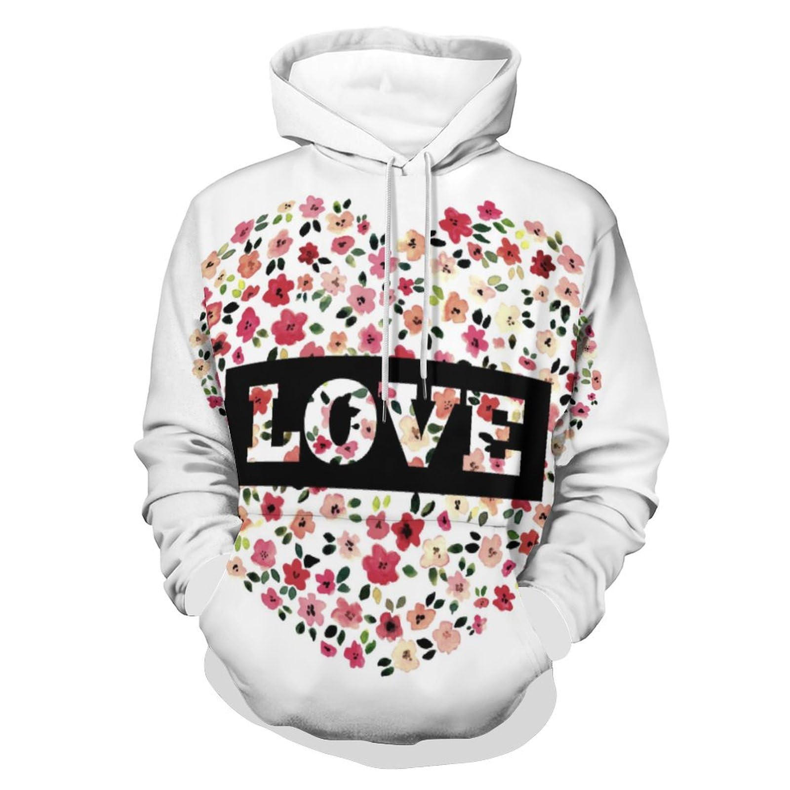 Sweat à Capuche Fleur d'amour - Pull Oversize pour Vos Sorties Citadines et Week-ends Cocooning - 8