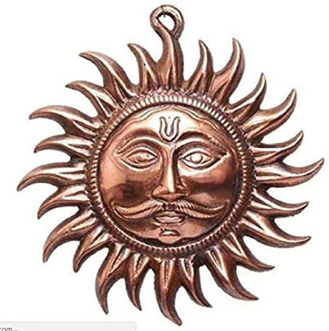 God Sun Iron Meta 11 cm Handicraft & Artifact Showpiece (Brass, Copper)