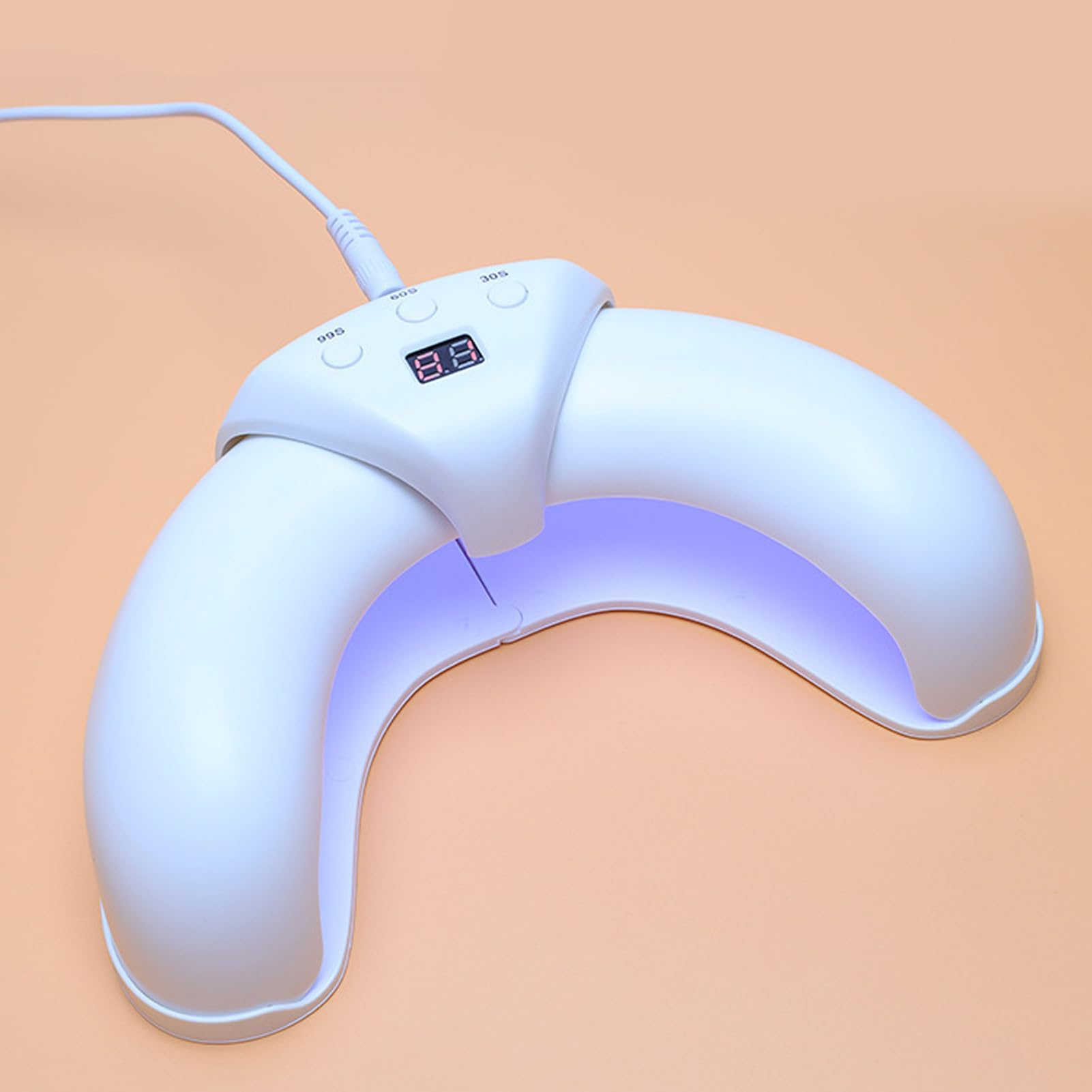 Lampa LED do paznokci 36W Suszarka Przenośna i składana lampa utwardzania lakieru z cyfrowym wyświetlaczem Automatyczny czujnik salonu domowego DIY Manicure,Lampa do paznokci