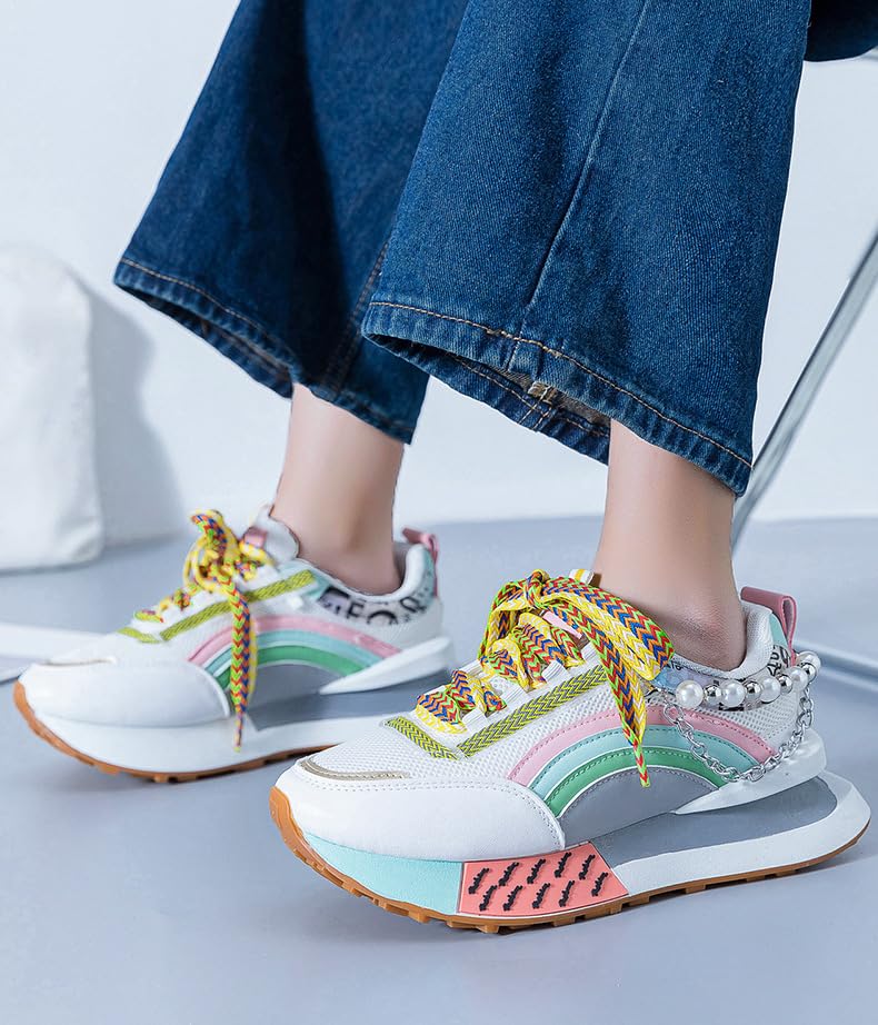 Baskets plateforme colorées pour femme | Chaussures de marche légères - 2