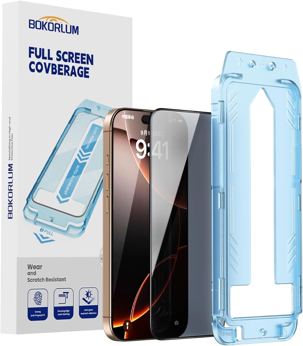 2 Pack for iPhone 13 Pro screen protector privacy and iPhone 13/14 screen protector privacy,Military Grade Shatterproof,9H+Hardness,Full Coverage,Anti-Fingerprint,No Bubble, Easy Installation