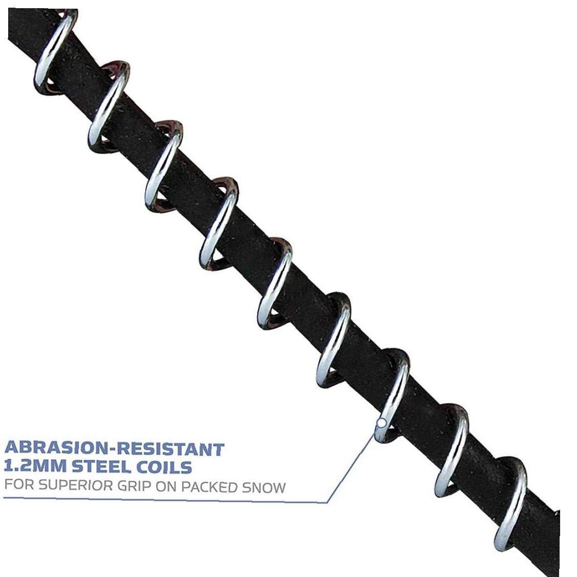 Poignées de Traction Bottes de randonnée antidérapantes Chaussures Crampons Crampons à Glace pour Sports de Plein air Alpinisme Marche Jogging Randonnée Noir 1 Paire