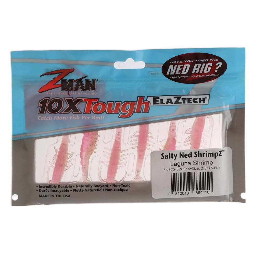Amazon.com: Z-Man SNS25-326PK6 Salty Ned Shrimpz 2.5