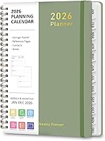 VALOME 2026 Planner: Weekly Monthly Academic Calendar Jan-Dec 2026, A5 Hardcover Agenda for Students Teachers & Desk Organization