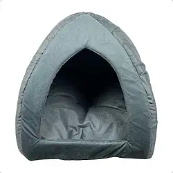 Cama Caminha para Cães e Gatos com Almofada Removível Uso Inverno e Verão(Cinza)