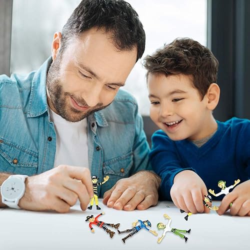 Miniatura 7 de ArtCreativity Figuras piratas flexibles, juego de 12 unidades para hombres flexibles, regalos de fiesta de cumpleaños para niños y niñas, alivio del