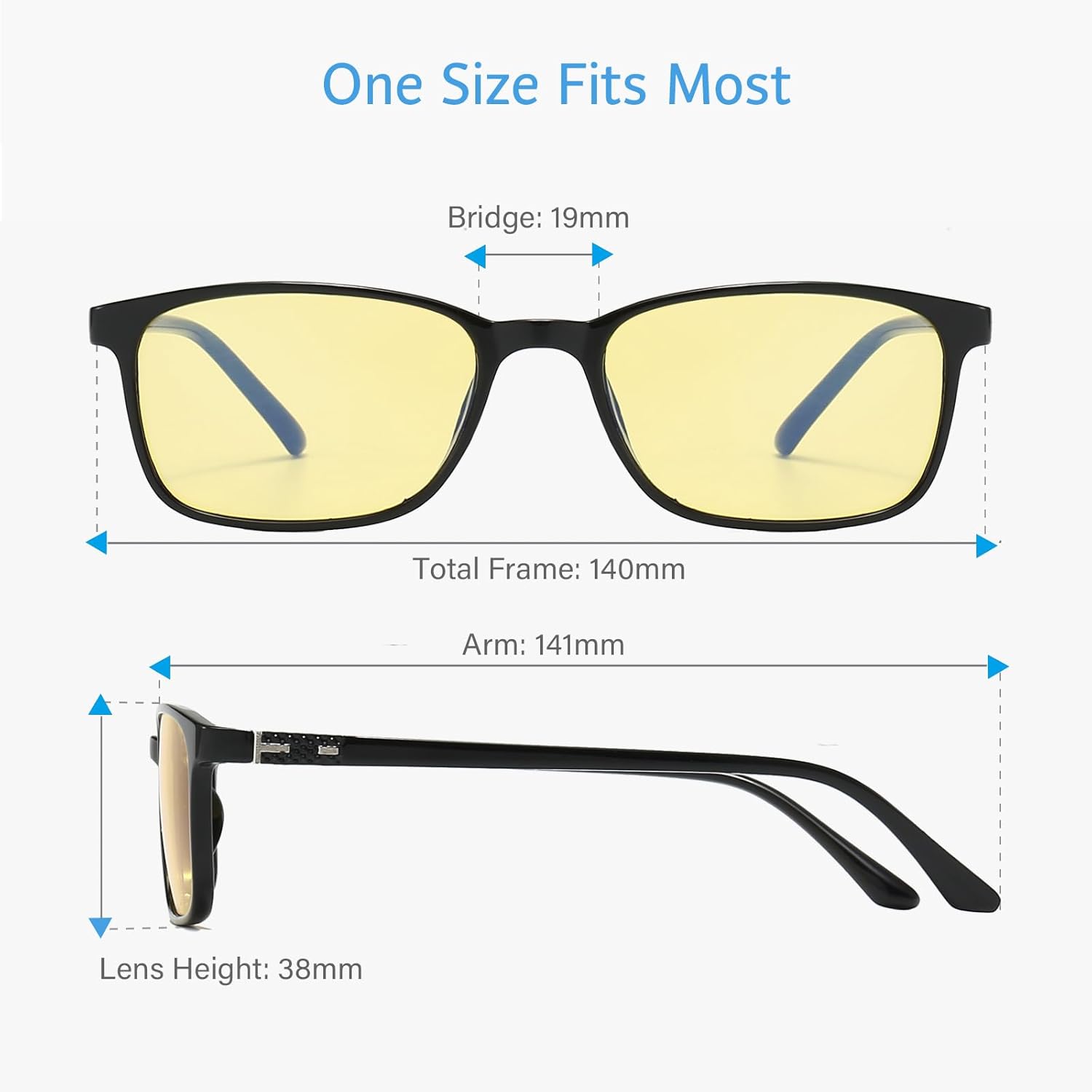 ANRRI Night Vision Driving Glasses Anti Radiation Glasses for Men Women Anti Glare Nighttime Glasses HD Yellow Lens - Image 4