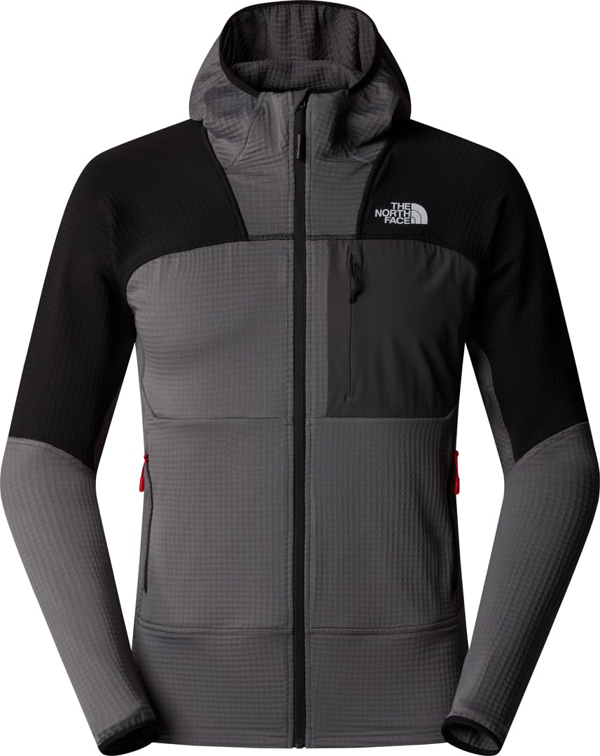 The North Face Men's Stormgap Powergrid Hoodie Jacket, Smoked Pearl/Tnf Black, S