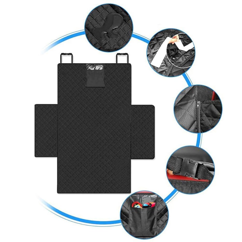 Hondenrek voor autolaars voor Volvo C30 C70 XC40 XC60 XC70 XC90, antislip waterdicht, duurzaam scheurbestendig, met zijbescherming en