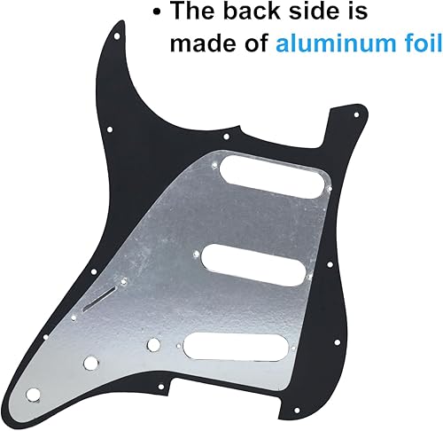 Miniatura 57 de SAPHUE TL Pickguard - Agujero de recogida de bobina individual de 3 capas, agujero de 8 tornillos, placa de rascar para guitarras eléctricas