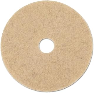 Boardwalk BWK4019NHE 19 in. Diameter Natural Hog Hair Burnishing Floor Pads - Beige (5/Carton)