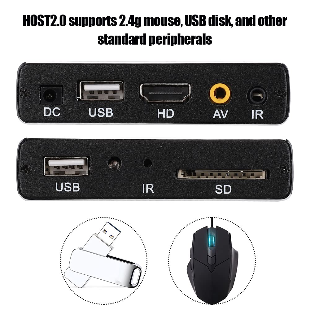 Reproductor Multimedia USB Full HD 4K, Mini Reproductor Multimedia Digital Ultra-HDMI 1080P, Reproductor de Video Clips USB S/SPDIF(EU)