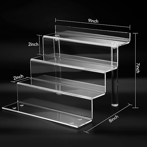 Miniatura 10 de Estante acrílico de 12 pulgadas para organizador de perfumes, estantes Funko POP de 4 niveles, organizador de colonia, soporte de exhibición