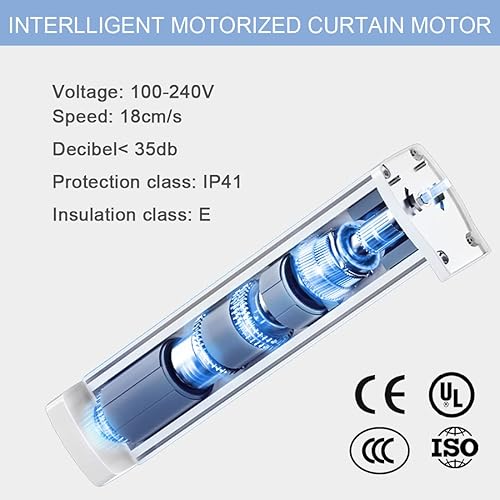 Miniatura 2 de Dherju Sistema de cortinas inteligentes, abridor automático de cortinas, barras de cortinas motorizadas con control remoto, riel de techo eléctrico