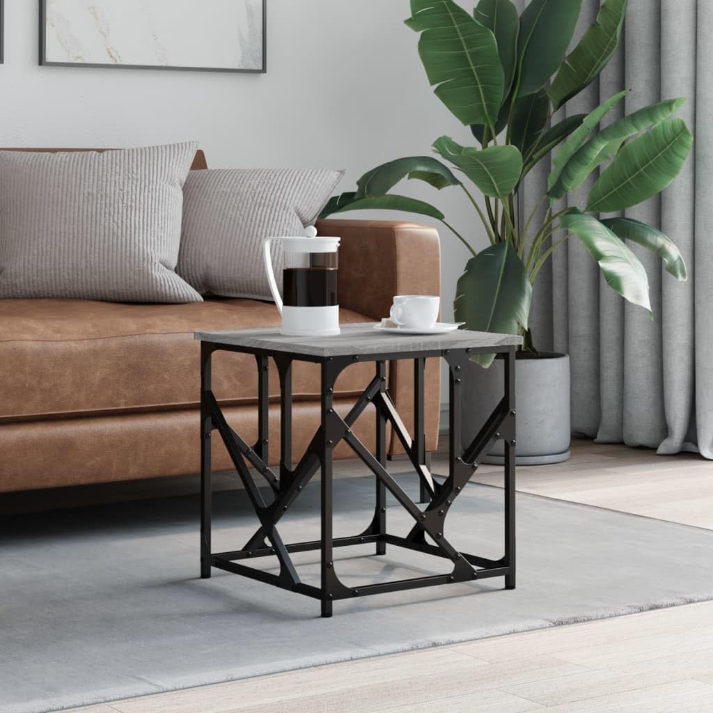 Table basse Sonoma gris avec pieds réglables anti-pente