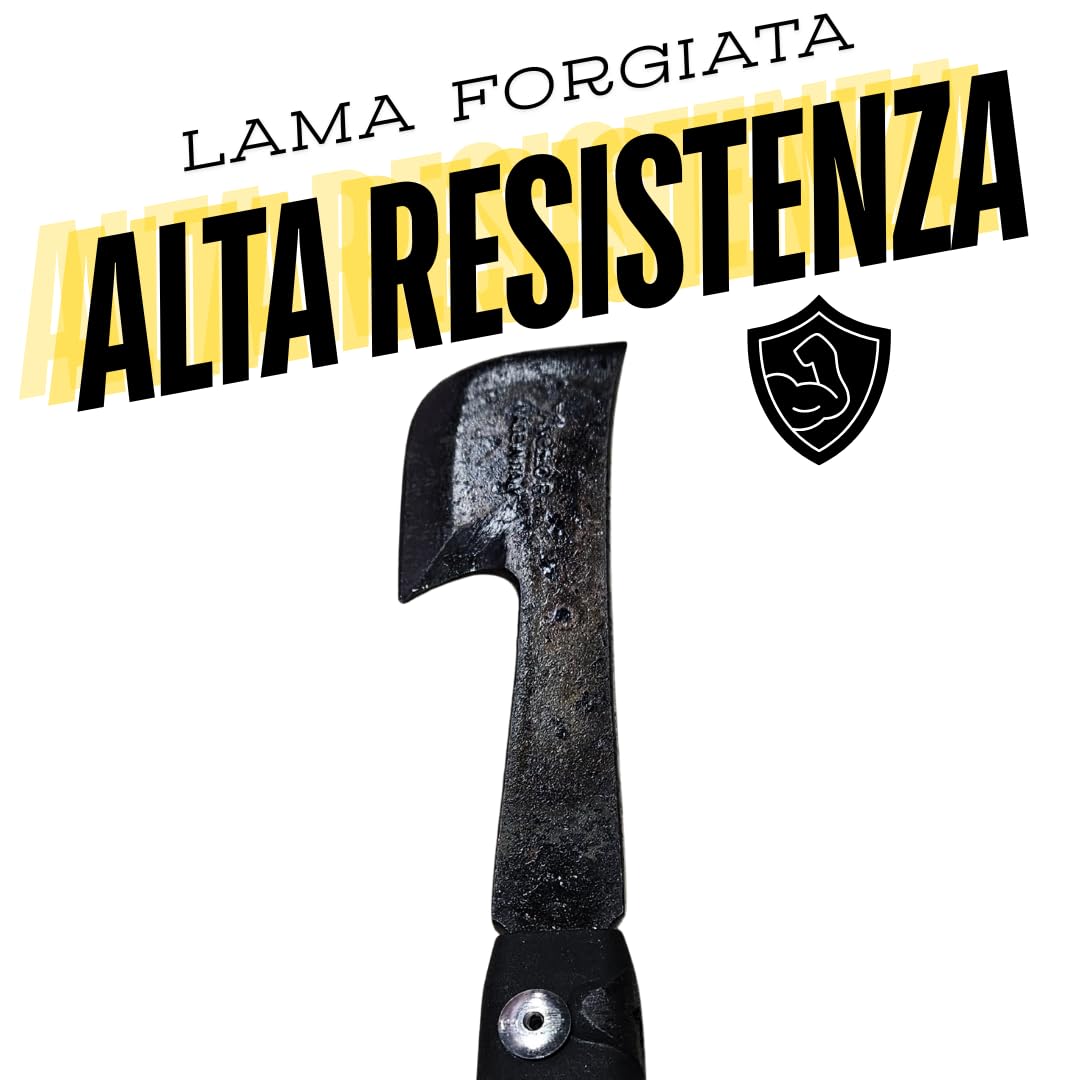 Vanghetto per Tartufi 100 cm | Manico in Alluminio Leggero, Lama Forgiata Alta Resistenza, Impugnatura Antiscivolo in ABS | Strumento Trifolatura Professionale Ergonomico (Bandiera)