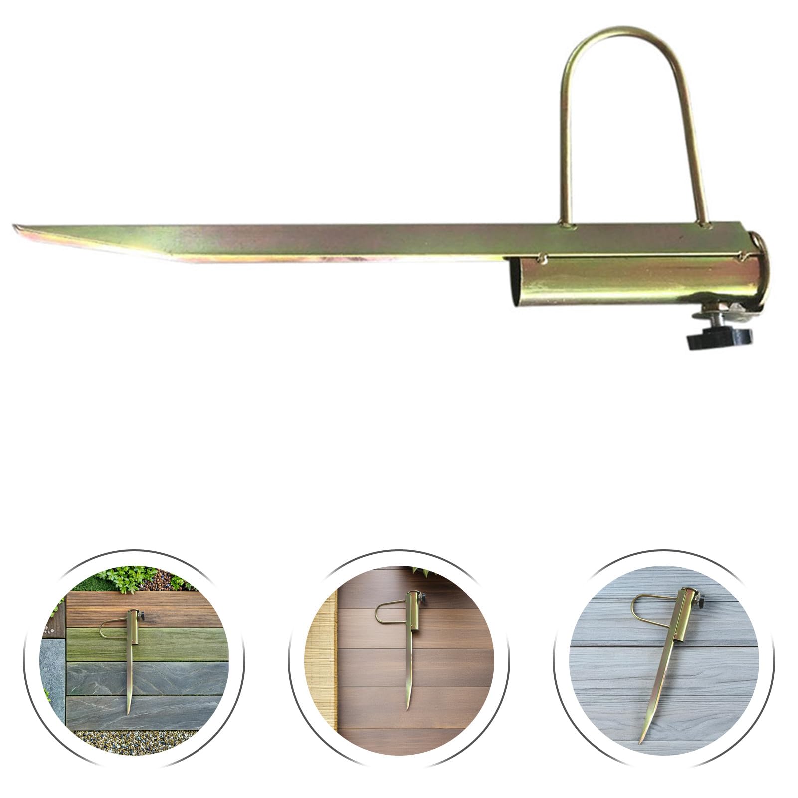 Robuste verzinkte Schirmankerstütze, 32–38 mm, stabiler Erdspieß für Strand- und Gartenschirme, weiche Bodenbefestigungsbasis für Camping und Außenbereich