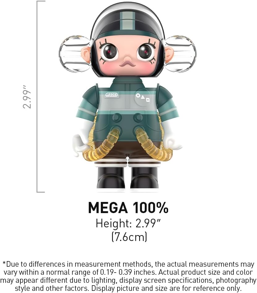 POP MART MEGA Space Molly 100% Squid Game, 2.99 inches Height, Toys for Modern Home Decor, Collectible Toy Set for Desk Accessories