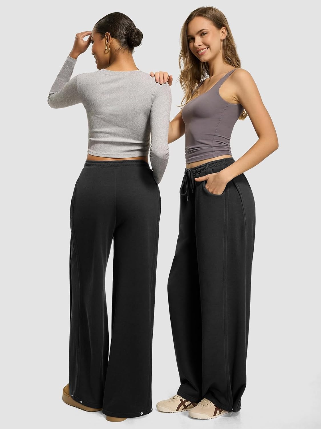 ATHMILE Sweatpants Women 2026 Wide Leg Sweatpants Baggy Straight Leg Pants Fashion Teen Girl Drawstring Athletic Joggers - Image 5