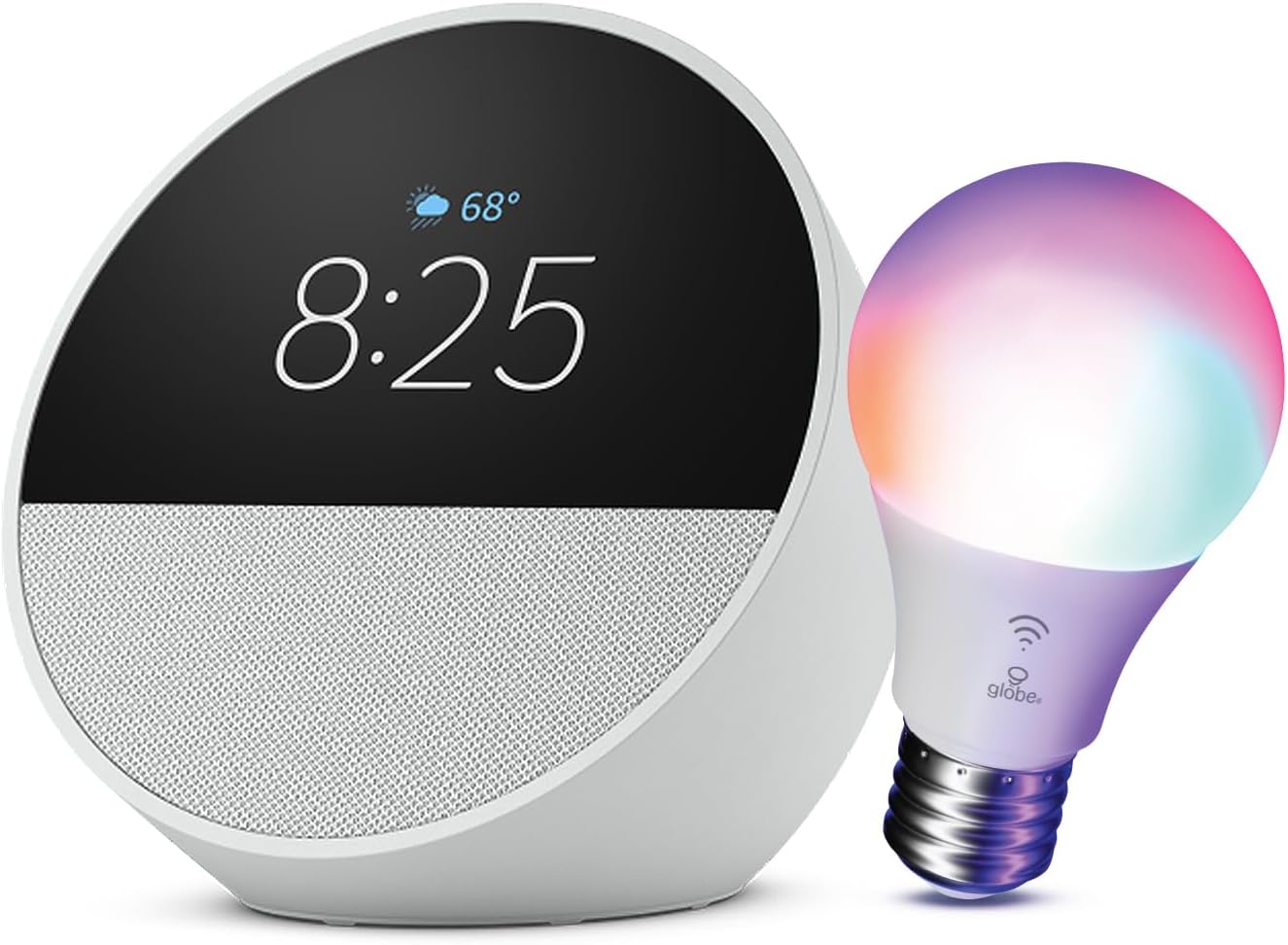 Echo Spot with Globe Electric Smart Bulb