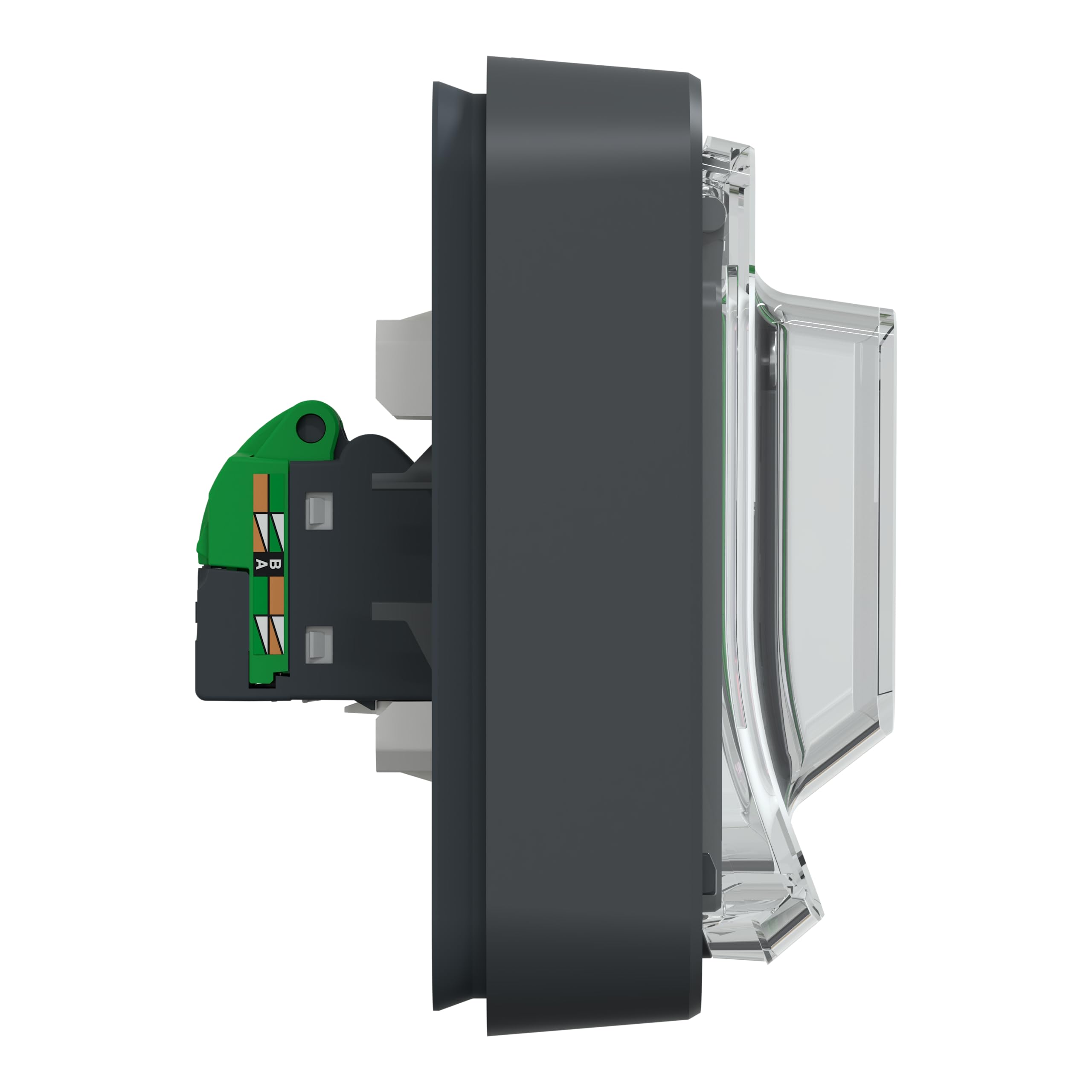 Schneider Electric - Mureva Styl - Prise RJ45 cat 6A blindé STP FTP - composable - IP55 IK07 - gris - MUR35038