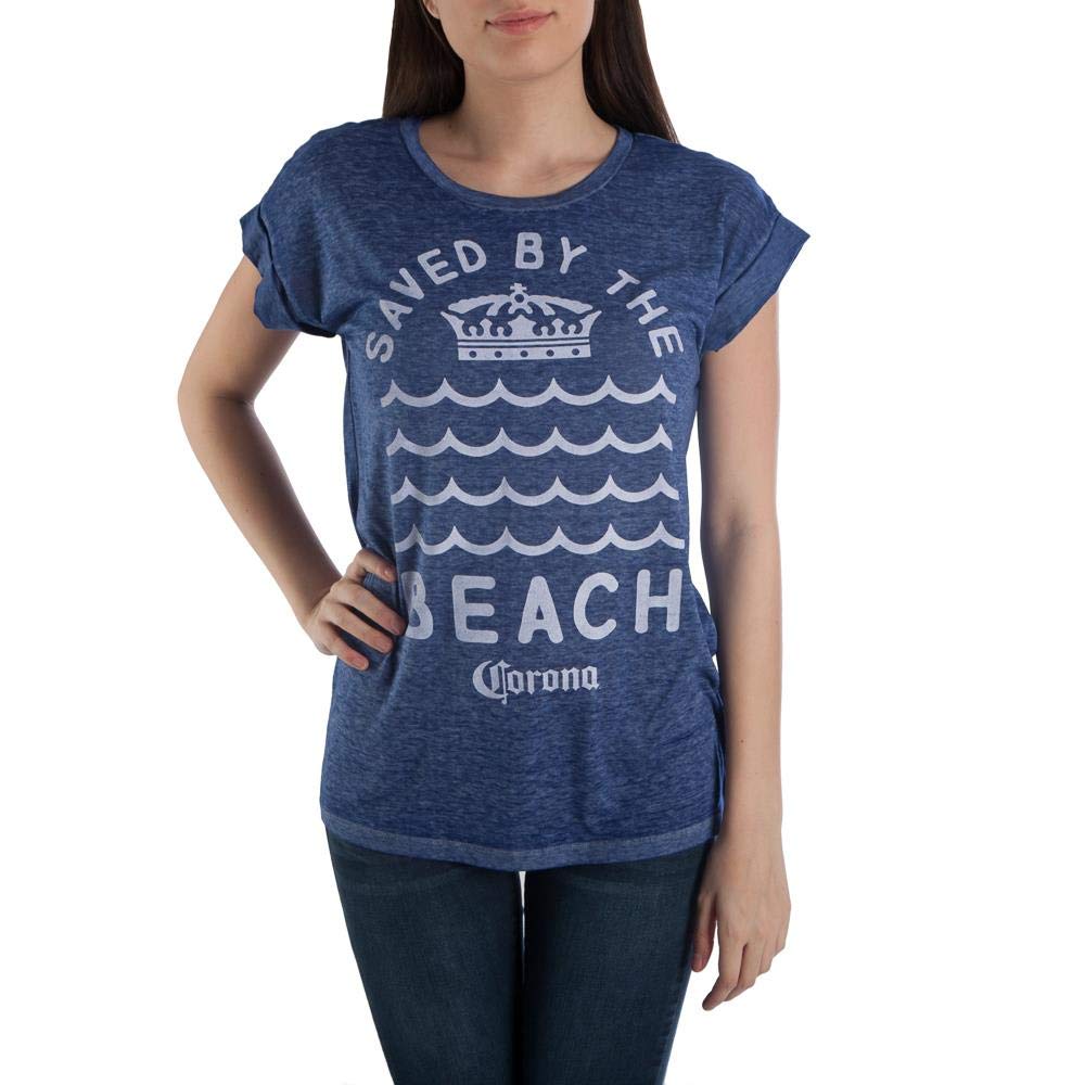 Saved By The Beach Corona Clothing Rolled Sleeve Tshirt