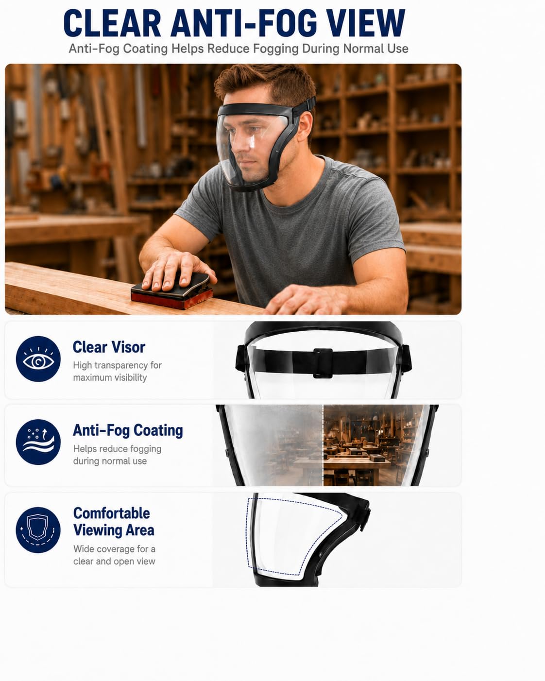 Clear Face Shield - Full Face Protection for Work -5 Clear Face Shield - Full Face Protection for Work -5