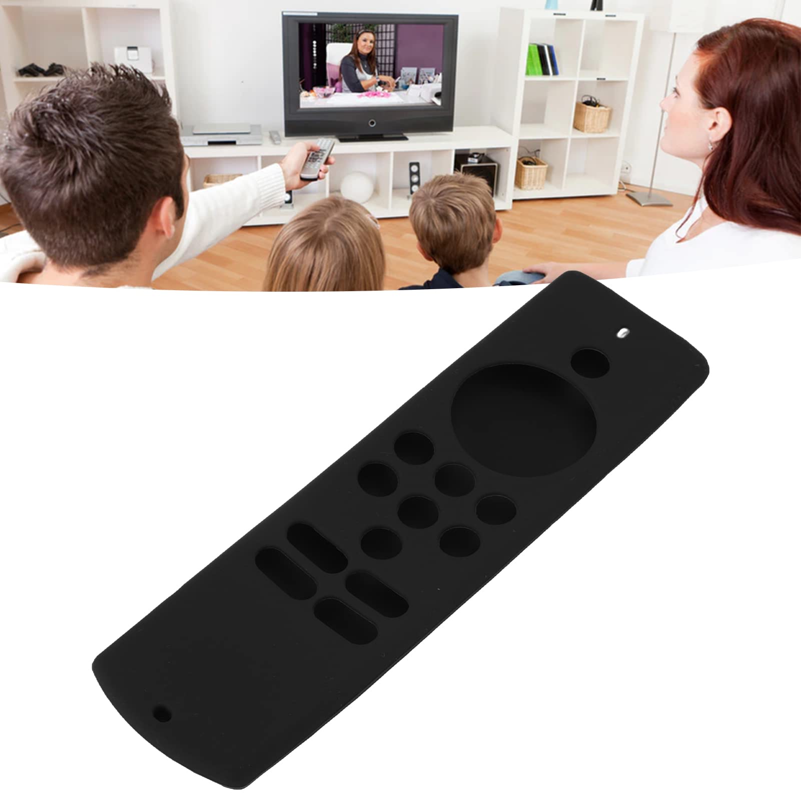 Funda de silicona para mando a distancia con correa, antideslizante, antigolpes, para Fire TV Stick Lite (Negro)