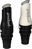 Vista 2 de Prepara Juego de 2 vertedores de aceite + vinagre, blanco y negro