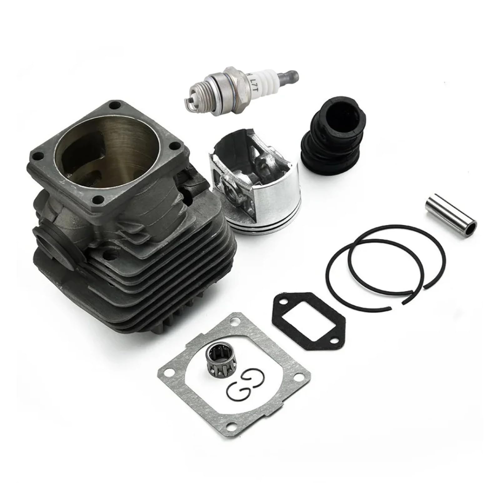 Compatible con Stihl 064 066 MS640 MS650 MS660, juego de juntas y bujías de 56 mm, repuestos for motosierra, kit de pistón de cilindro de gran calibre.