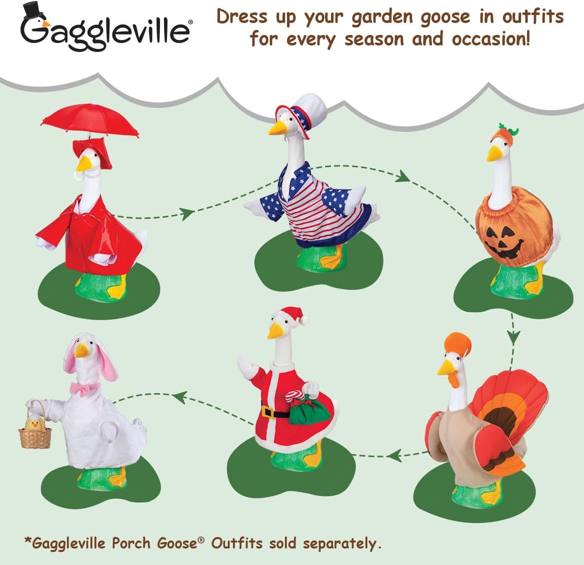 Fox Valley Traders Gaggleville Porch Goose Baby Statue – Charming 17" Outdoor Decorative Figurine for Garden, Patio, or Entryway Accent - Image 11