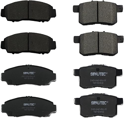 Pastillas de freno de disco de cerámica delanteras y traseras de repuesto para Honda Accord EX EX-L 2008-2012 (Acura TSX 2009-2014)