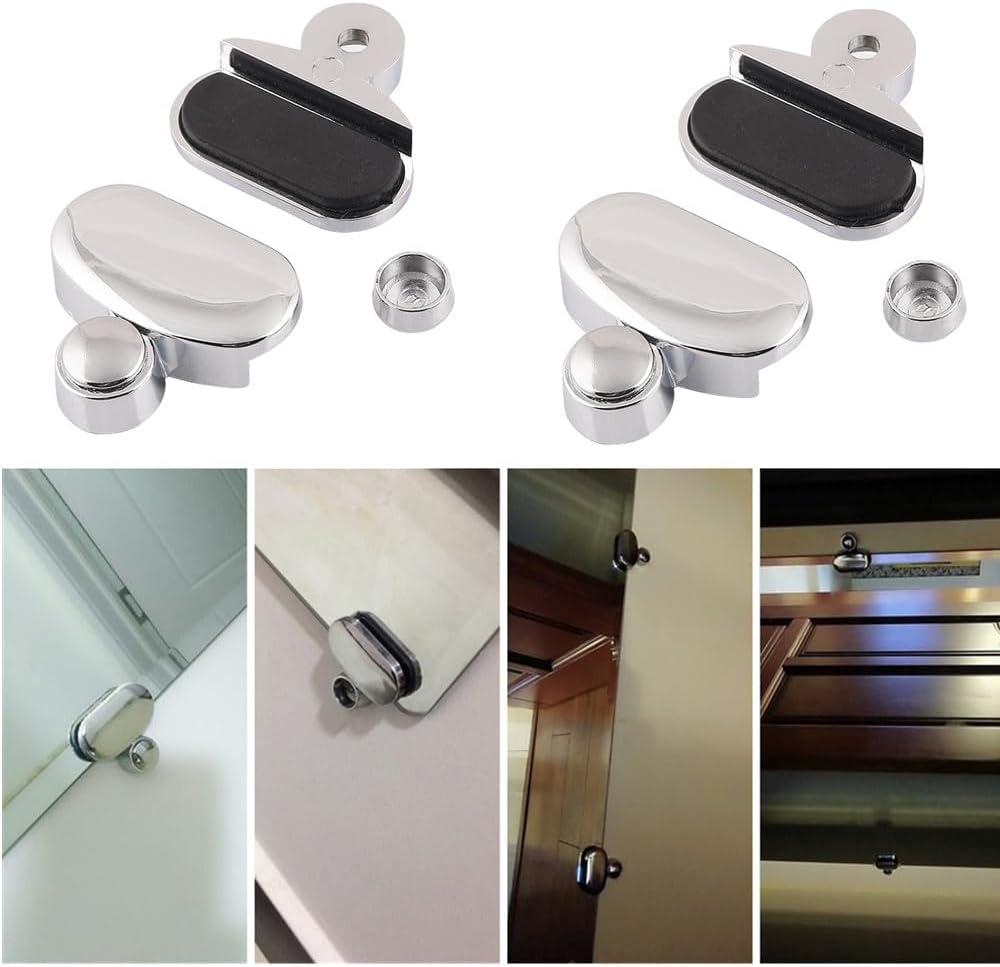 4 Pcs Mirror Clips,Zinc Alloy Mirror Floating Glass Clip,Glass Clamp Bathroom Mirror Clips,Glass Clip Shelf Support Brackets Holder,Mirror and Glass Hanging Kit Wall, 37mm, Silver