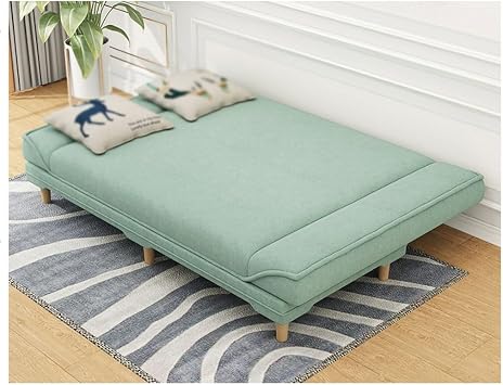 Small Sofa Fabric Sofa Foldable Multifunctional Simple Small Apartment Living Room Rental Lazy Sofa Bed Dual Use Small Couch for Bedroom