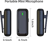 Vista 9 de Wireless USB Microphone for PC Laptop iPhone 16/15 Android Phone - Noise Canceling Lapel Lavalier Mic with 24H Charging Case for Video Recording