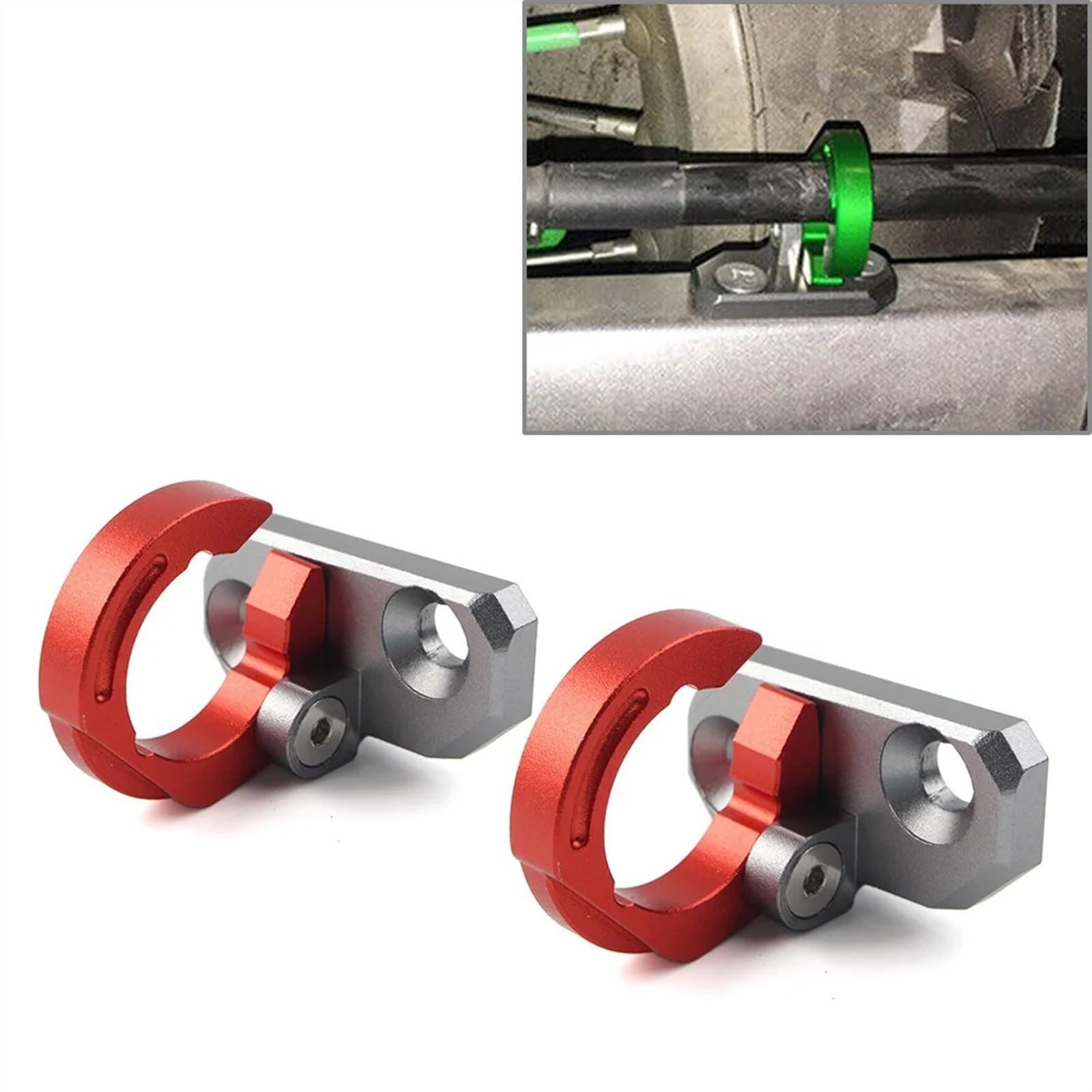 Amazon | 2PCS オートバイリアブレーキホースクランプ CNC