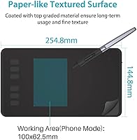 Vista 3 de HUION Inspiroy H640P - Tableta de dibujo, arte digital de 6 x 4 pulgadas con lápiz capacitivo sin batería, presión de bolígrafo 8192, 6 teclas