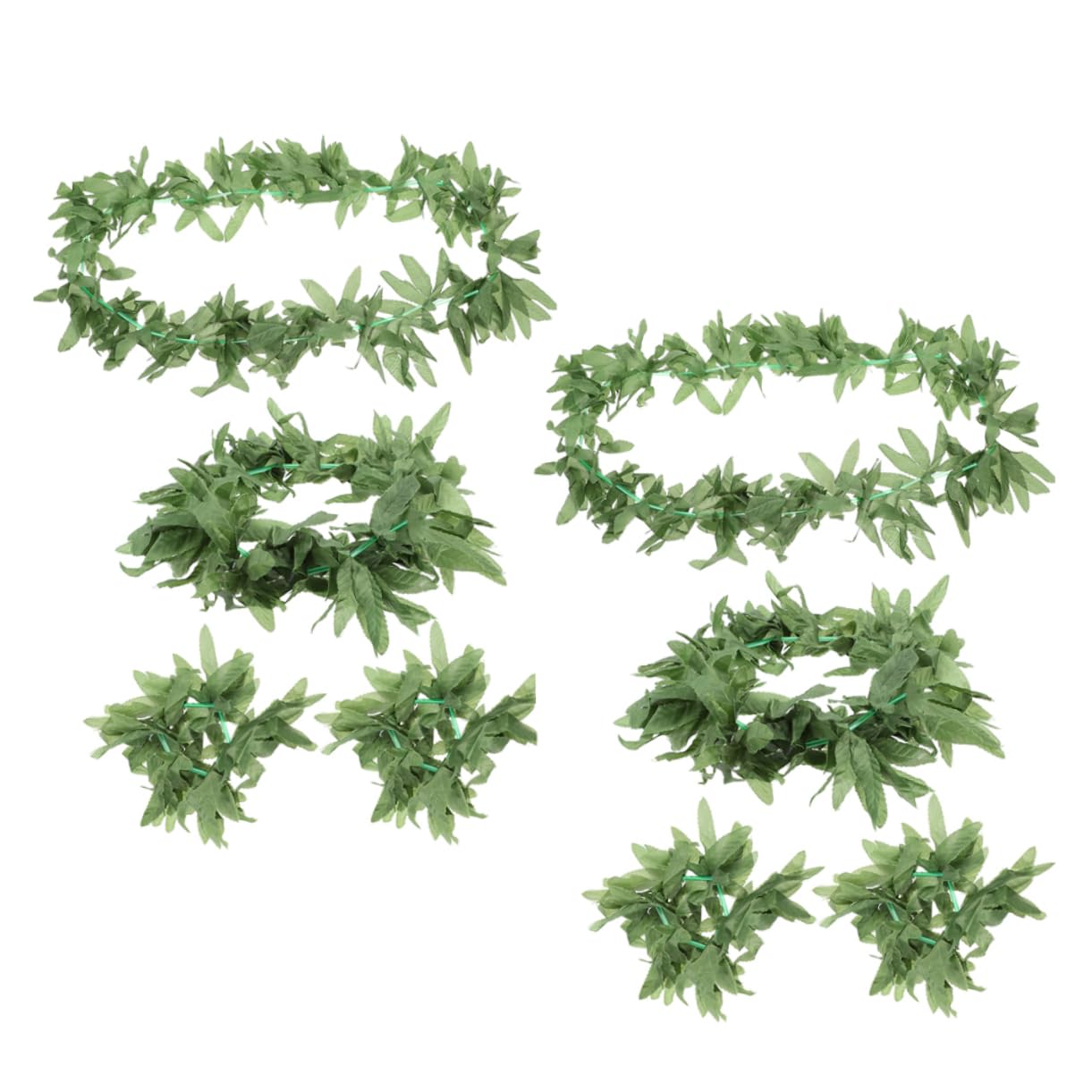 Amosfun 8 Set Cerchietto Con Foglie Di Polpo Ghirlande Collane Estive Forniture Per Feste Hawaiane Bracciale Con Foglie Hawaii Decori Con Hawaii Collana Di Stoffa